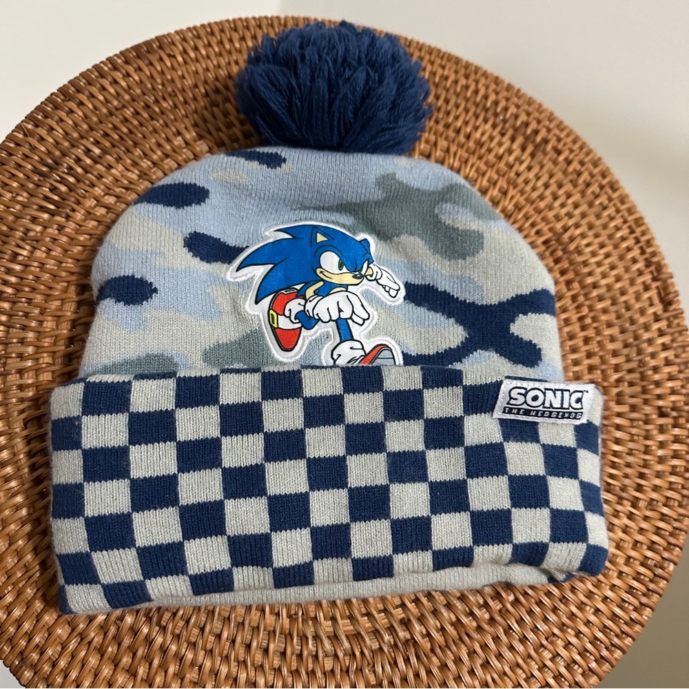 Sonic the Hedgehog Hat Youth Blue Beanie Sega One Size
